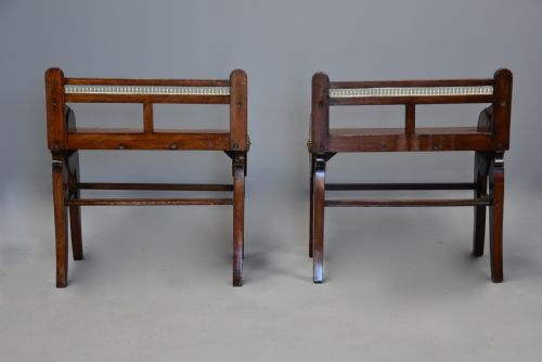 PAIR OF LATE 19TH CENTURY OAK HALL BENCHES BY JAMES SHOOLBRED CO - ADDITIONAL PHOTO 10