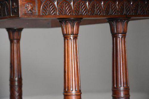 RARE AND FINE QUALITY EARLY 19TH CENTURY FRENCH EMPIRE MAHOGANY CENTRE TABLE WITH MARBLE TOP STAMPED 'JACOB' - ADDITIONAL PHOTO 6