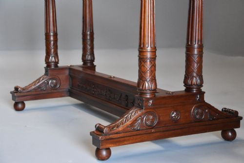 RARE AND FINE QUALITY EARLY 19TH CENTURY FRENCH EMPIRE MAHOGANY CENTRE TABLE WITH MARBLE TOP STAMPED 'JACOB' - ADDITIONAL PHOTO 7