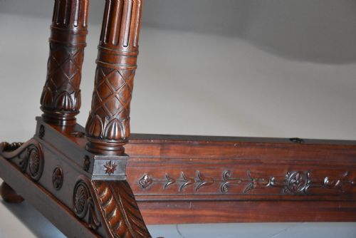 RARE AND FINE QUALITY EARLY 19TH CENTURY FRENCH EMPIRE MAHOGANY CENTRE TABLE WITH MARBLE TOP STAMPED 'JACOB' - ADDITIONAL PHOTO 9