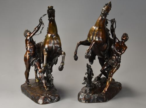 fig 3. Pair of fine quality late 19th century bronze Marly horses, after Guillaume Coustou The Elder