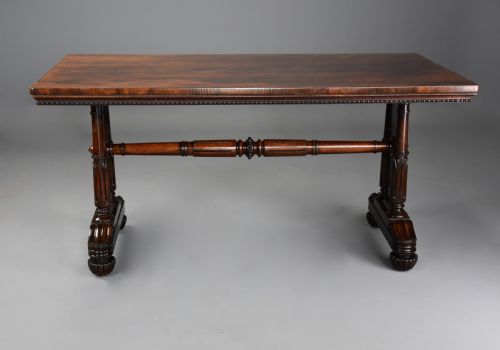 FINE QUALITY WILLIAM IVTH ROSEWOOD CENTRE OR WRITING TABLE OF GILLOWS STYLE QUALITY - ADDITIONAL PHOTO 1