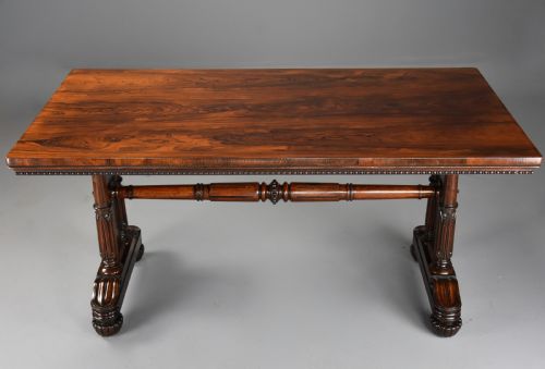 FINE QUALITY WILLIAM IVTH ROSEWOOD CENTRE OR WRITING TABLE OF GILLOWS STYLE QUALITY - ADDITIONAL PHOTO 2