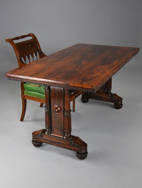 FINE QUALITY WILLIAM IVTH ROSEWOOD CENTRE OR WRITING TABLE OF GILLOWS STYLE QUALITY - ADDITIONAL PHOTO 5