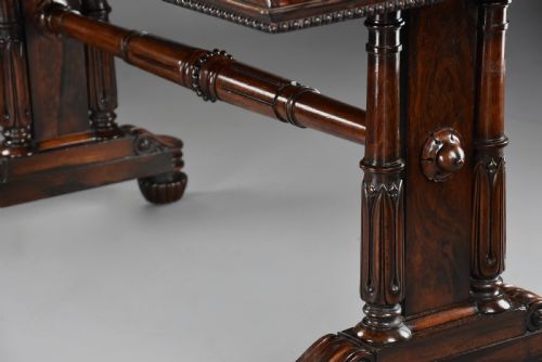 FINE QUALITY WILLIAM IVTH ROSEWOOD CENTRE OR WRITING TABLE OF GILLOWS STYLE QUALITY - ADDITIONAL PHOTO 10