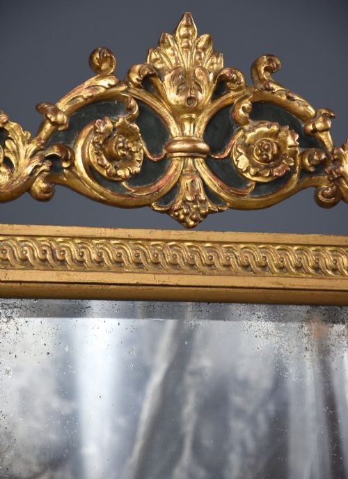 LATE 19TH CENTURY RENAISSANCE STYLE CARVED GILTWOOD EASEL TABLE MIRROR - ADDITIONAL PHOTO 6