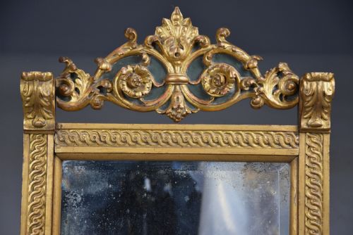 LATE 19TH CENTURY RENAISSANCE STYLE CARVED GILTWOOD EASEL TABLE MIRROR - ADDITIONAL PHOTO 8