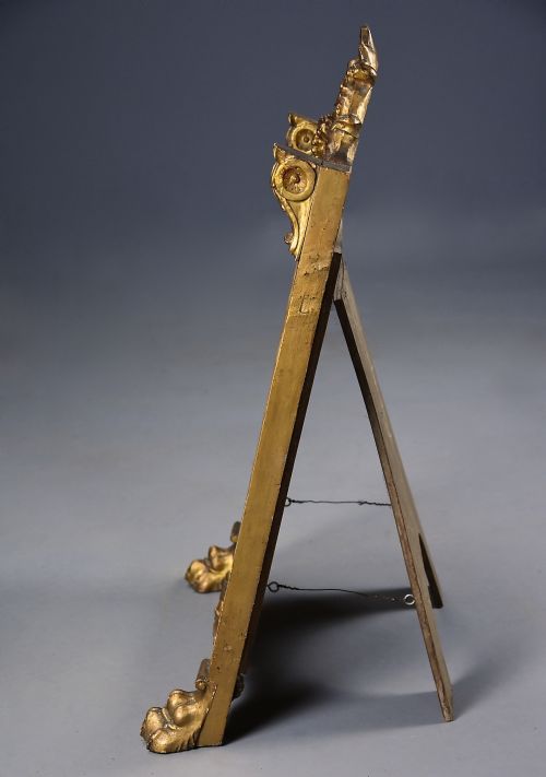 LATE 19TH CENTURY RENAISSANCE STYLE CARVED GILTWOOD EASEL TABLE MIRROR - ADDITIONAL PHOTO 11