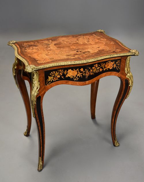 FINE QUALITY MID 19TH CENTURY KINGWOOD INLAID CENTRE TABLE IN THE FRENCH STYLE