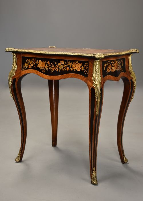 FINE QUALITY MID 19TH CENTURY KINGWOOD INLAID CENTRE TABLE IN THE FRENCH STYLE - ADDITIONAL PHOTO 1