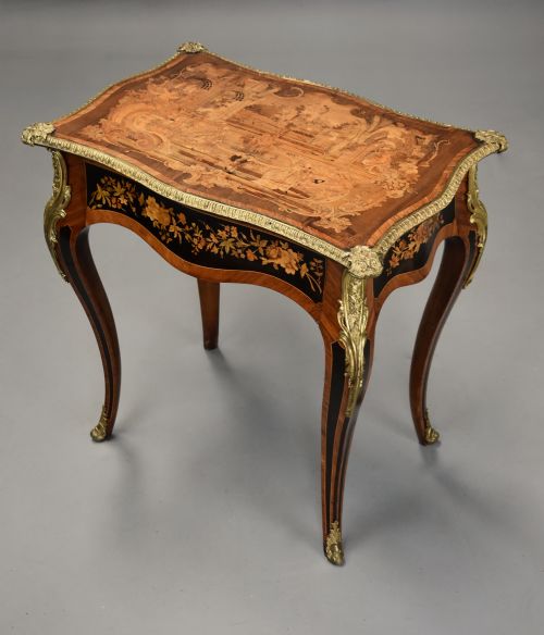 FINE QUALITY MID 19TH CENTURY KINGWOOD INLAID CENTRE TABLE IN THE FRENCH STYLE - ADDITIONAL PHOTO 2