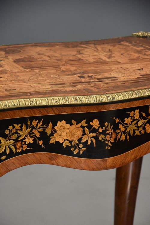 FINE QUALITY MID 19TH CENTURY KINGWOOD INLAID CENTRE TABLE IN THE FRENCH STYLE - ADDITIONAL PHOTO 6