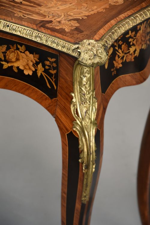 FINE QUALITY MID 19TH CENTURY KINGWOOD INLAID CENTRE TABLE IN THE FRENCH STYLE - ADDITIONAL PHOTO 7
