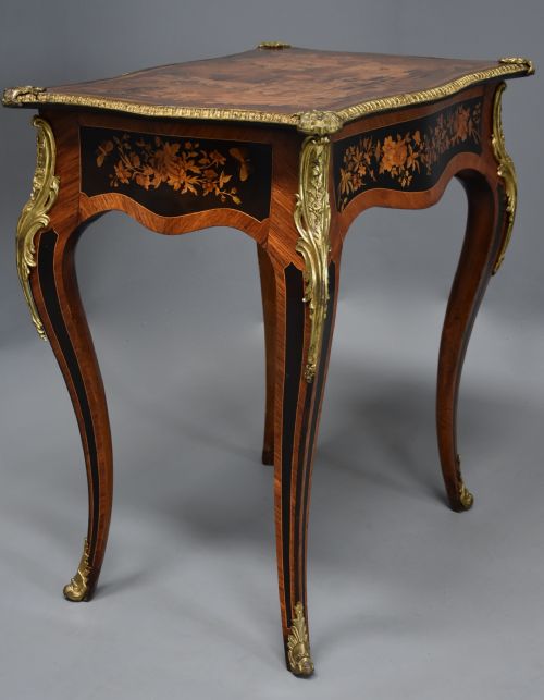 FINE QUALITY MID 19TH CENTURY KINGWOOD INLAID CENTRE TABLE IN THE FRENCH STYLE - ADDITIONAL PHOTO 9