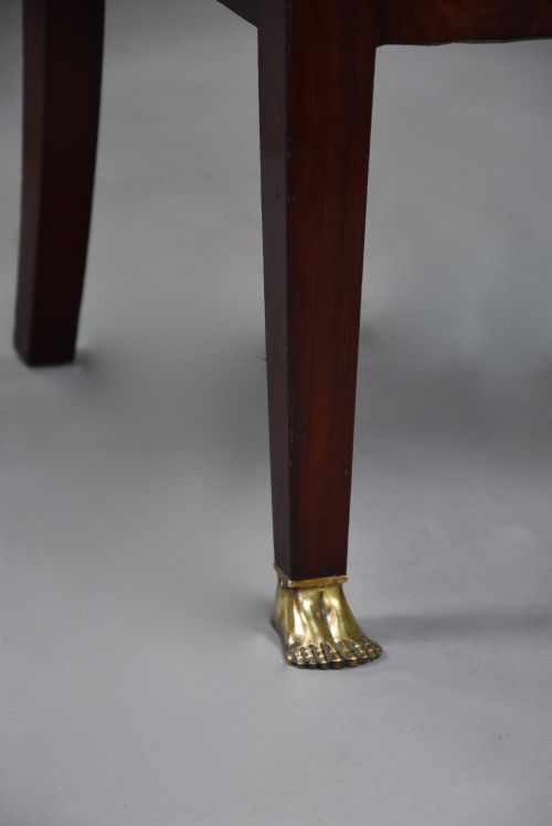 PAIR OF LATE 19THC FRENCH EMPIRE STYLE MAHOGANY FAUTEUILS OPEN ARMCHAIRS - ADDITIONAL PHOTO 9