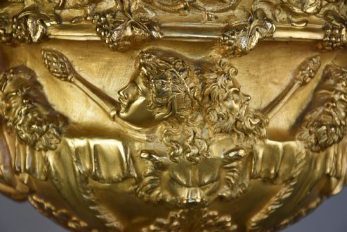 FINE QUALITY 19TH CENTURY GRAND TOUR GILT BRONZE REDUCTION OF 'THE WARWICK VASE' AFTER THE ANTIQUE - ADDITIONAL PHOTO 8