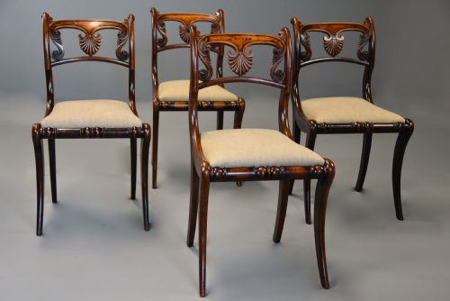 FINE QUALITY SET OF THIRTEEN EARLY 19THC REGENCY SIMULATED ROSEWOOD DINING CHAIRS - ADDITIONAL PHOTO 10