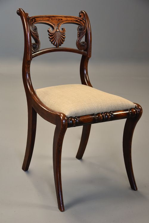 FINE QUALITY SET OF THIRTEEN EARLY 19THC REGENCY SIMULATED ROSEWOOD DINING CHAIRS - ADDITIONAL PHOTO 12