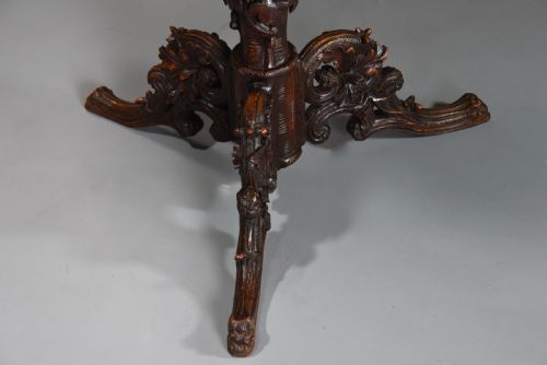 LATE 19TH CENTURY FINE QUALITY PROFUSELY CARVED BLACK FOREST CARVED LINDEN WOOD CENTRE TABLE - ADDITIONAL PHOTO 7