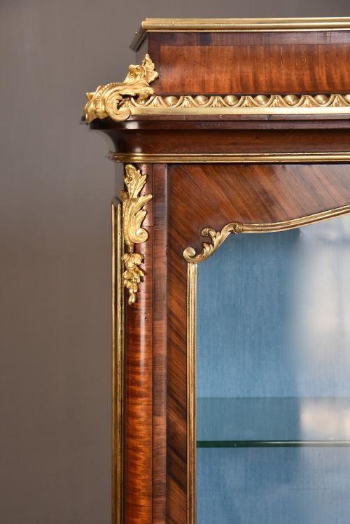 FINE QUALITY MID 19TH CENTURY FRENCH KINGWOOD DISPLAY CABINET WITH ORMOLU DECORATION - ADDITIONAL PHOTO 7