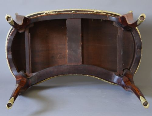 SUPERB QUALITY ELEGANT 19TH CENTURY ENGLISH KINGWOOD KIDNEY SHAPED LADIES WRITING DESK IN THE FRENCH STYLE - ADDITIONAL PHOTO 13