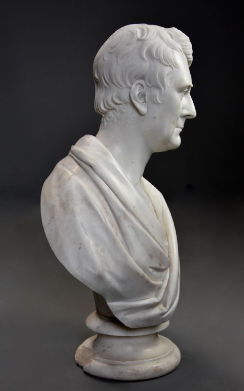 LARGE FINE QUALITY 19TH CENTURY MARBLE BUST OF JAMES LOCH MP 1839 SIGNED 'J FRANCIS' 17801861 - ADDITIONAL PHOTO 6