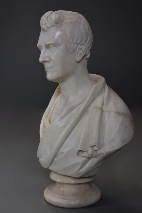 LARGE FINE QUALITY 19TH CENTURY MARBLE BUST OF JAMES LOCH MP 1839 SIGNED 'J FRANCIS' 17801861 - ADDITIONAL PHOTO 8