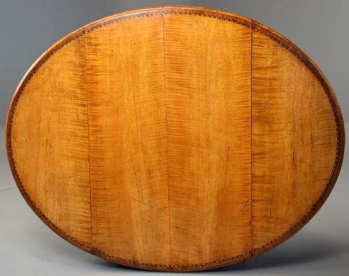 RARE LATE 18TH CENTURY SOLID FIDDLEBACK SYCAMORE PEMBROKE TABLE OF FINE PATINA - ADDITIONAL PHOTO 13