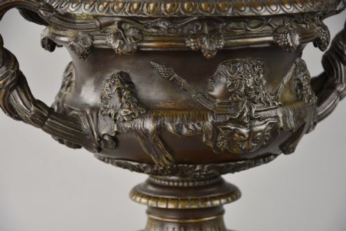 LATE 19TH CENTURY GRAND TOUR BRONZE REDUCTION OF 'THE WARWICK VASE' AFTER THE ANTIQUE - ADDITIONAL PHOTO 6