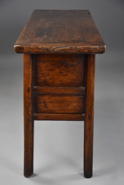 LATE 19TH CENTURY RUSTIC CHINESE ELM DRESSER OR SIDEBOARD OF FINE PATINA - ADDITIONAL PHOTO 10