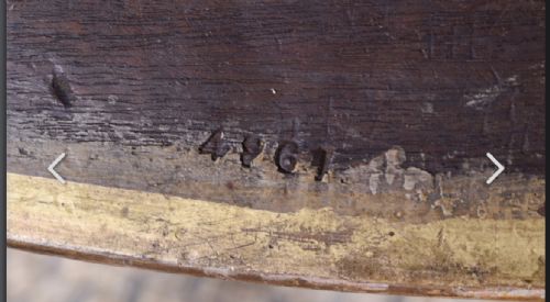 RARE EARLY 19TH CENTURY ENGLISH REGENCY EBONISED GILT SIDE CHAIR - ADDITIONAL PHOTO 14