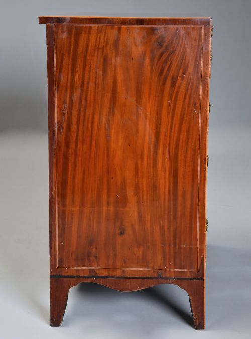 LATE 19THC ELEGANT HEPPLEWHITE STYLE MAHOGANY CHEST OF DRAWERS BY DRUCE CO - ADDITIONAL PHOTO 8