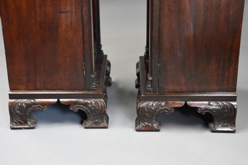 SUPERB RARE PAIR OF MID 18TH CENTURY MAHOGANY CHIPPENDALE PEDESTAL CABINETS OF EXCEPTIONAL COLOUR - ADDITIONAL PHOTO 11