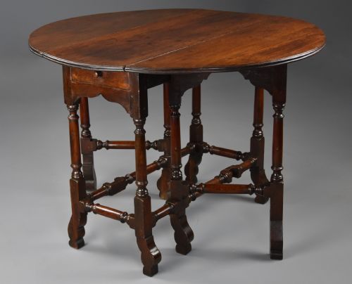 Rare 18th Century Red Walnut Gateleg Table of Small Proportions and Fine Patina