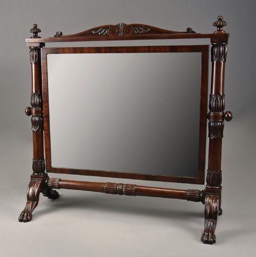 Superb Quality Regency Cuban Mahogany Cheval Dressing Table Mirror in the Manner of P & Ma Nicholson