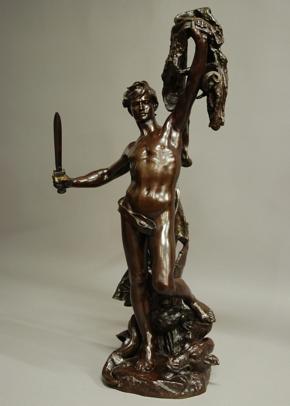 Large bronze figure of 'Jason and the Golden Fleece'