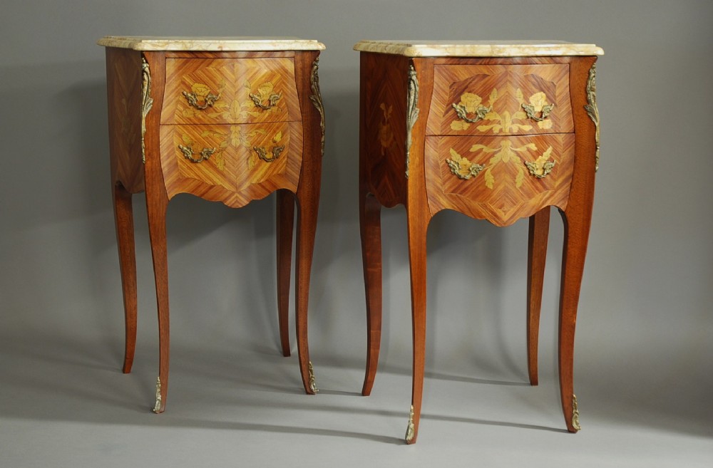 Pair early 20th century Kingwood bedside commodes