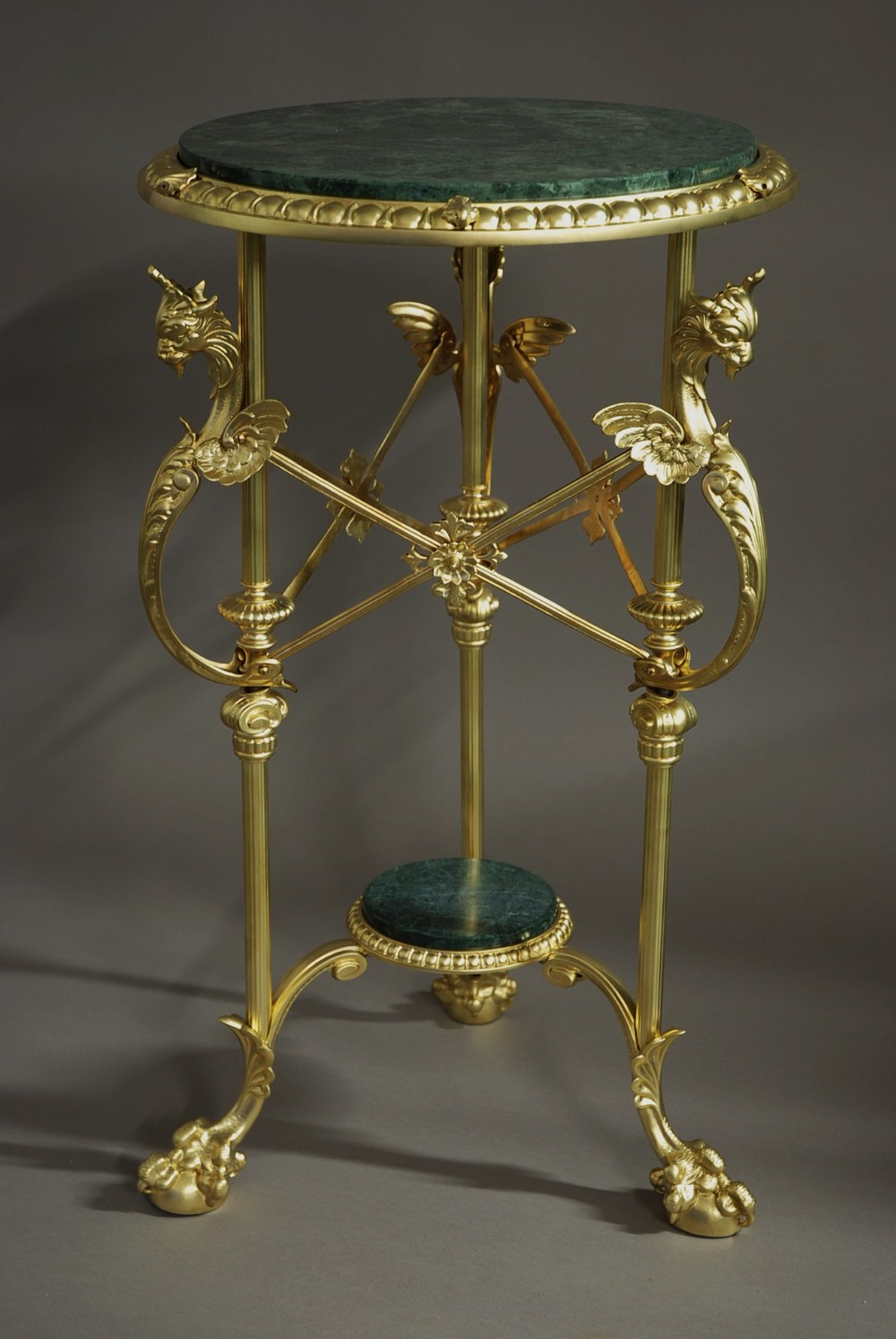 Early 20th century French gilt metal gueridon table