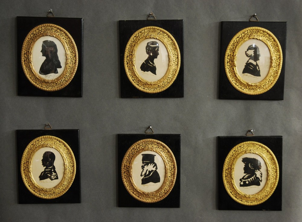 Superb quality set of six decorative oval miniatures