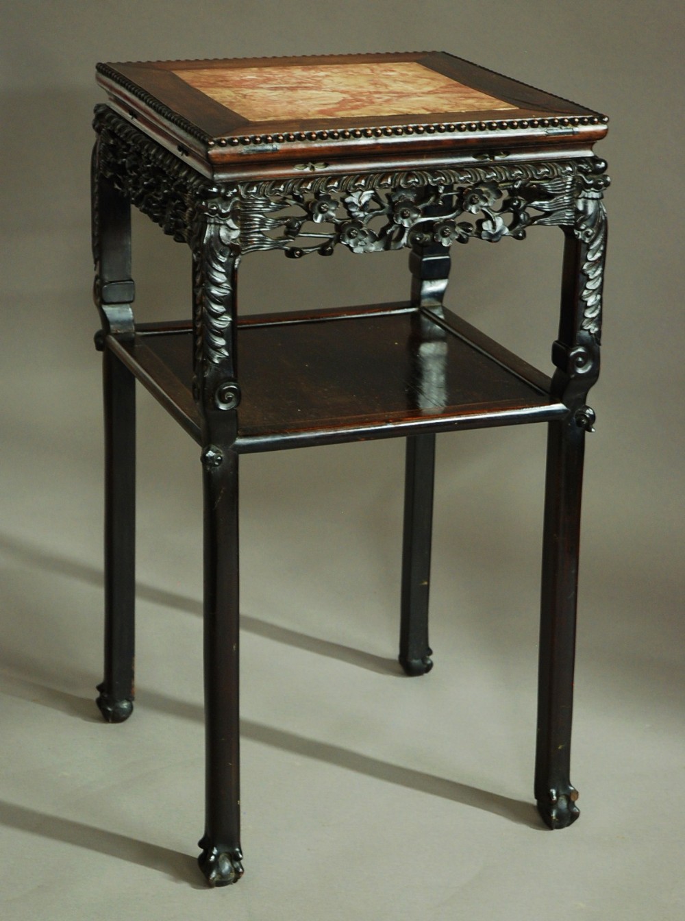 Late 19th century square Chinese pot stand