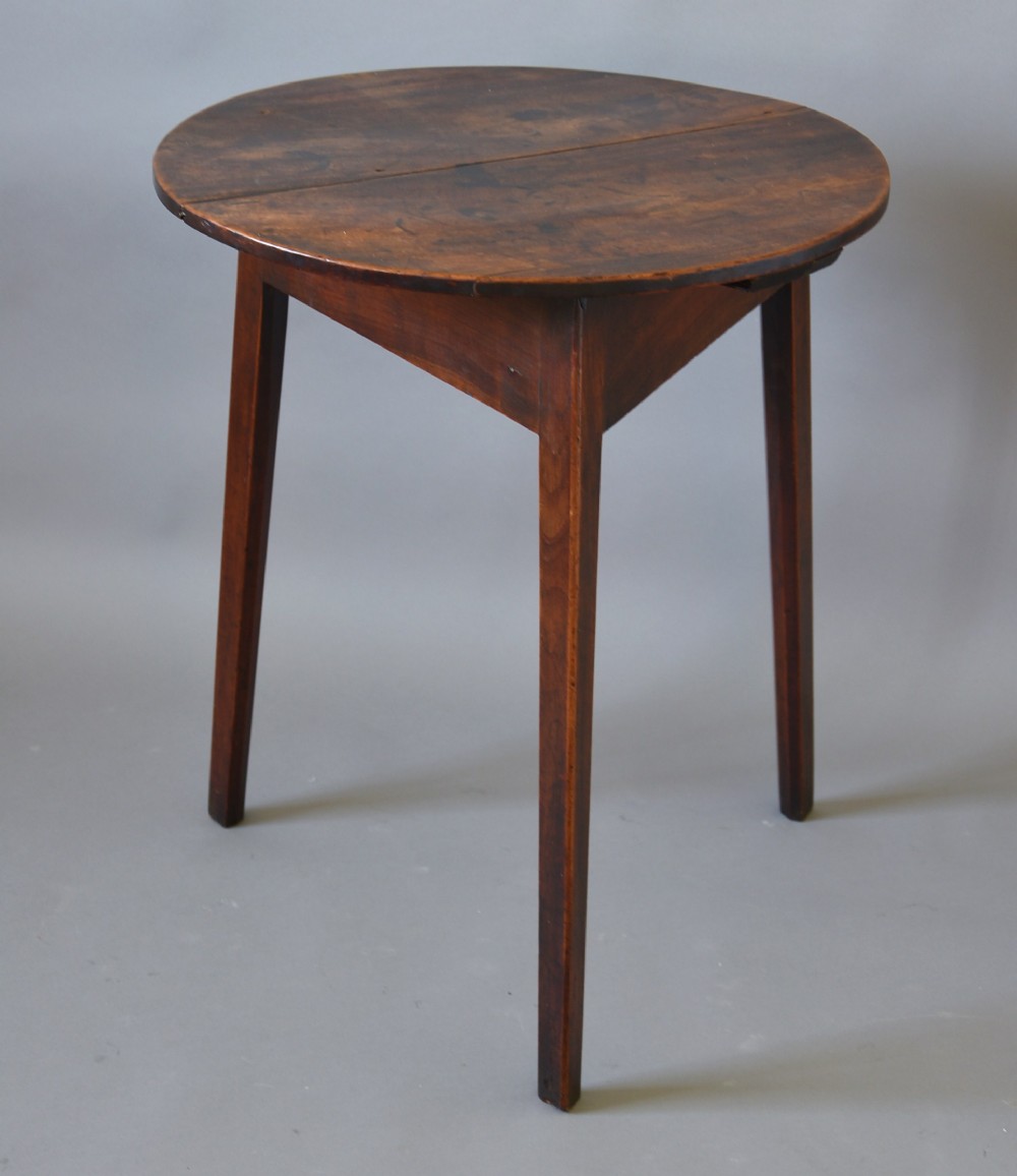 18th century fruitwood cricket table of superb patina