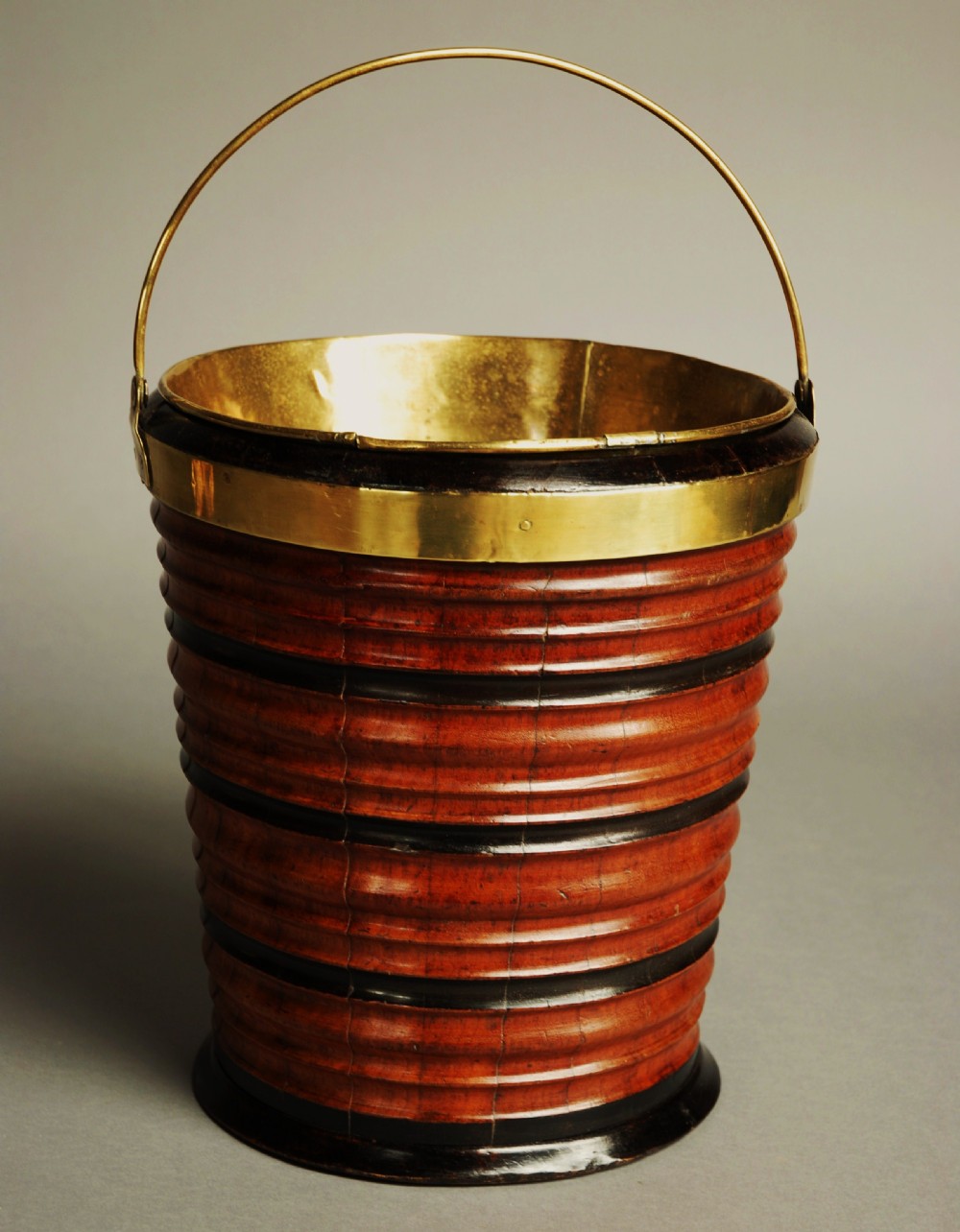 19th century Dutch sycamore kettle bucket of good patina