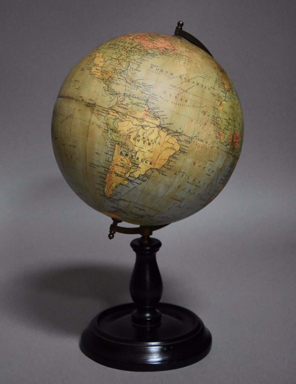 Early 20th century Philips British Empire terrestrial table globe