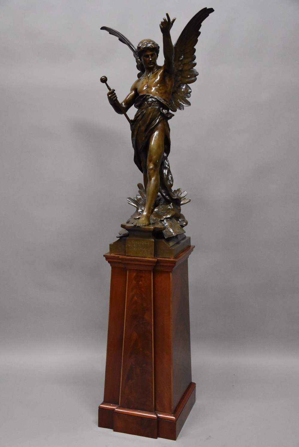 Superb quality large 19thc French bronze 'Le Genie du Travail' by Emile Picault 