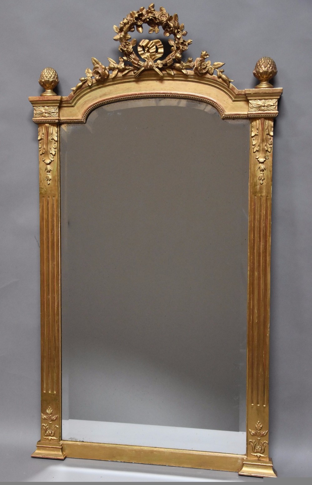 Late 19th century highly decorative French gilt mirror