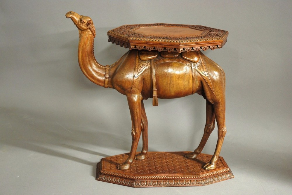 Late 19th century Anglo Indian hardwood camel table of superb quality