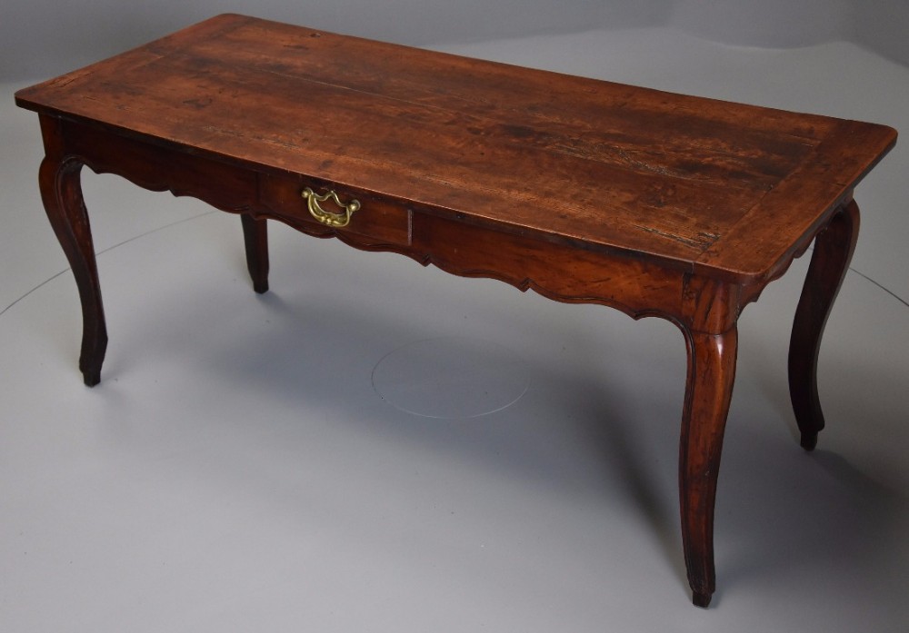 18th century French fruitwood (cherry) farmhouse table with superb patina