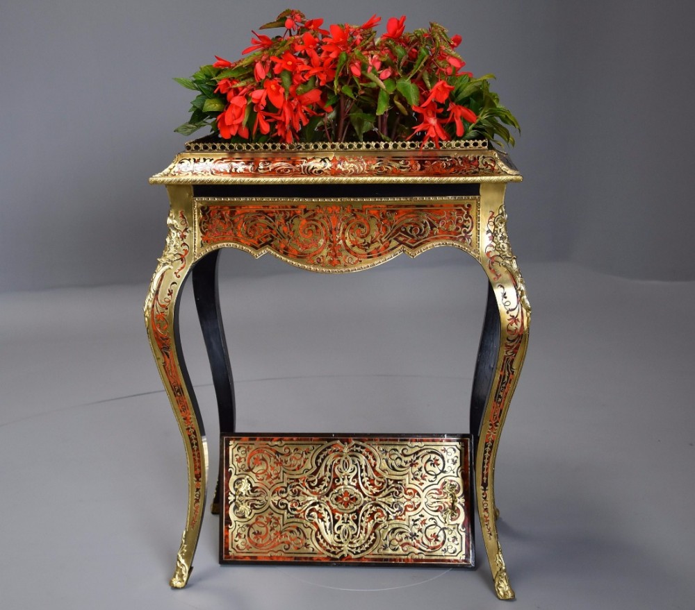 French 19th century Naploeon III boulle marquetry freestanding jardiniere table