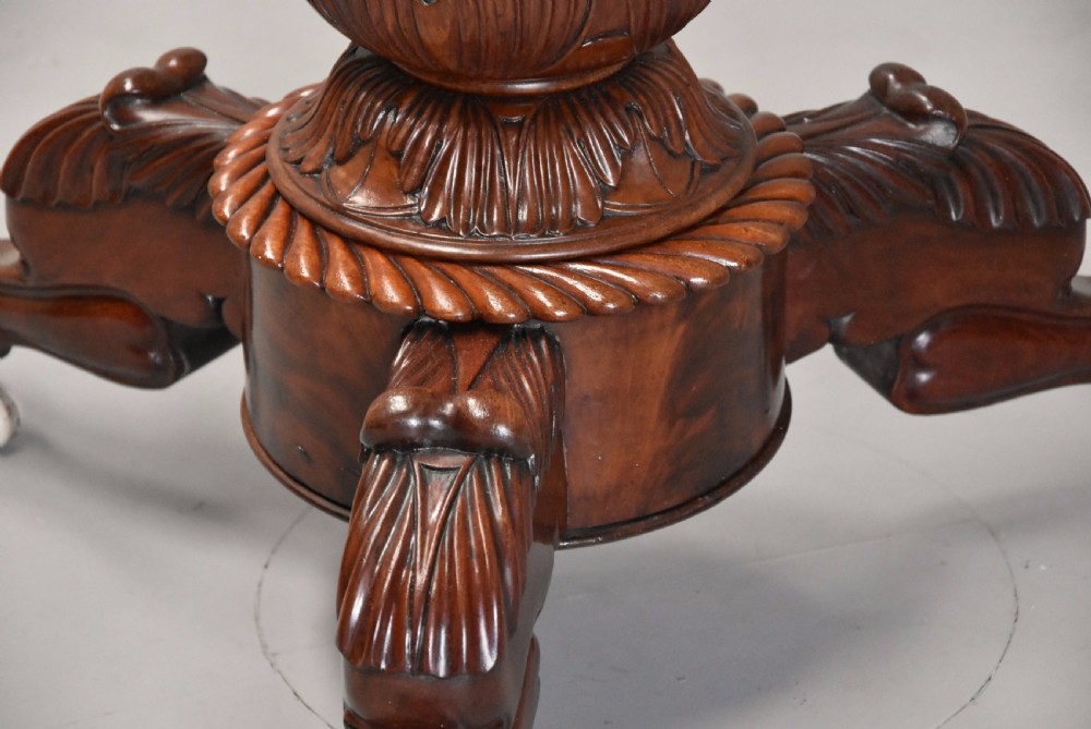 19th century French mahogany Gueridon table with original marble top View X