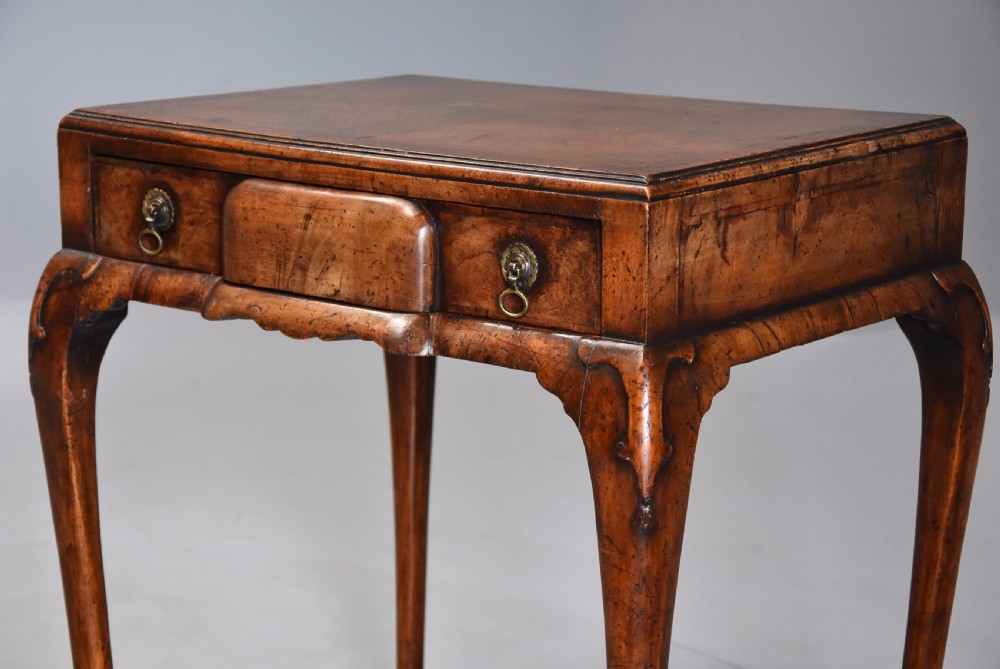 Pair of early 20th century Queen Anne style freestanding walnut side tables View VI